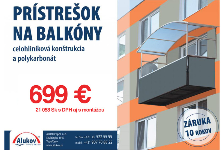 prístrešky na balkóny