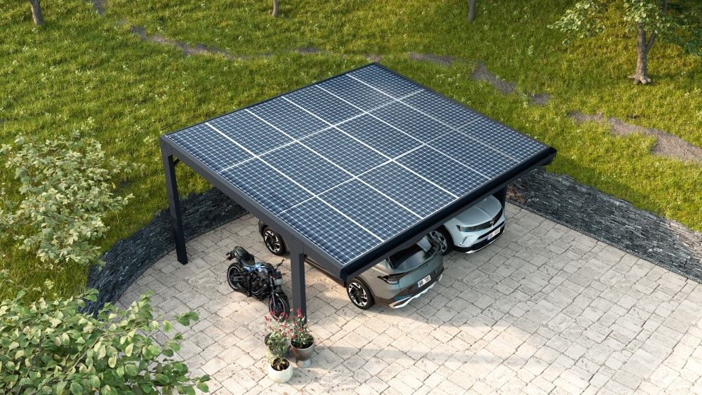 CARPORT SOLAR DOUBLE XL, NAGIB KROVA 6% CARPORT SOLAR DOUBLE XL, NAGIB KROVA 6%