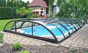 Antracit izvedba konstrukcije pokrivanja bazena ELEGANT NEO™