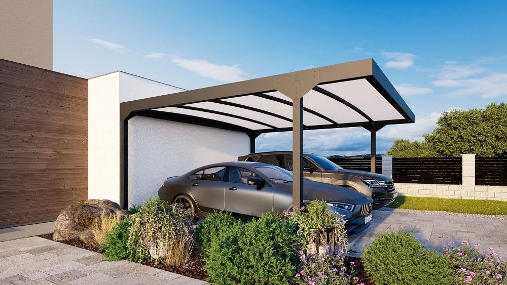 CARPORT SOLAR - TIP A RAVAN KROV, DOUBLE CARPORT SOLAR - TIP A RAVAN KROV, DOUBLE