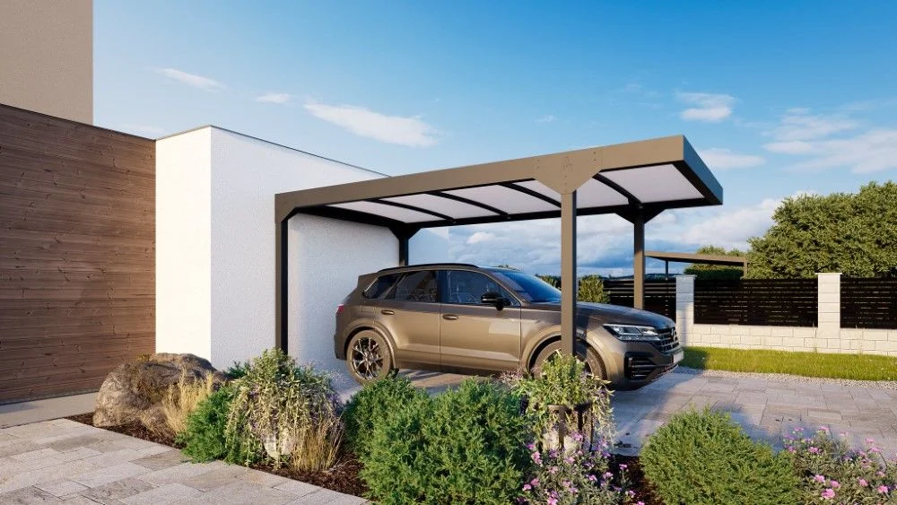 CARPORT SOLAR - TIP A RAVAN KROV, SINGLE CARPORT SOLAR - TIP A RAVAN KROV, SINGLE