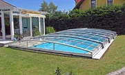 Niski pokrivač za bazen VIVA ™ u bijeloj boji aluminijumskih profila