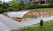 Pokrivač za bazen ELEGANT sa aluminijumskim profilima u imitaciji drveta